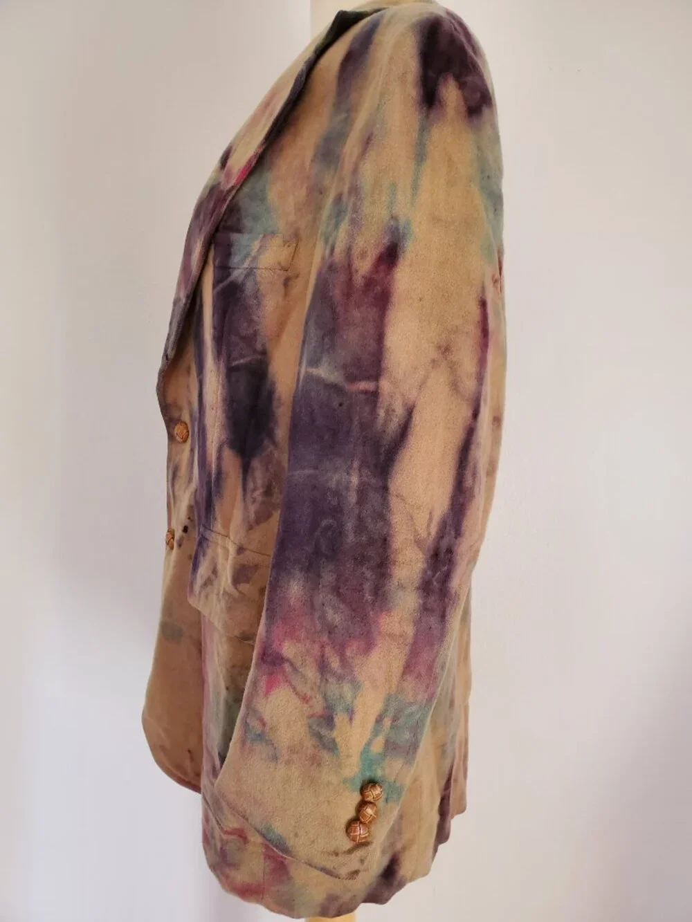Camelhair wool Jacket Blazer Brown blue purple XL 44 tan camo black gray tie dye